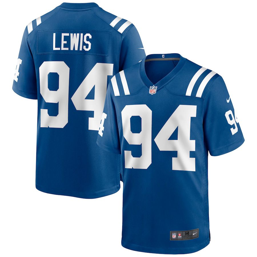 Men Indianapolis Colts 94 Tyquan Lewis Nike Royal Game NFL Jersey